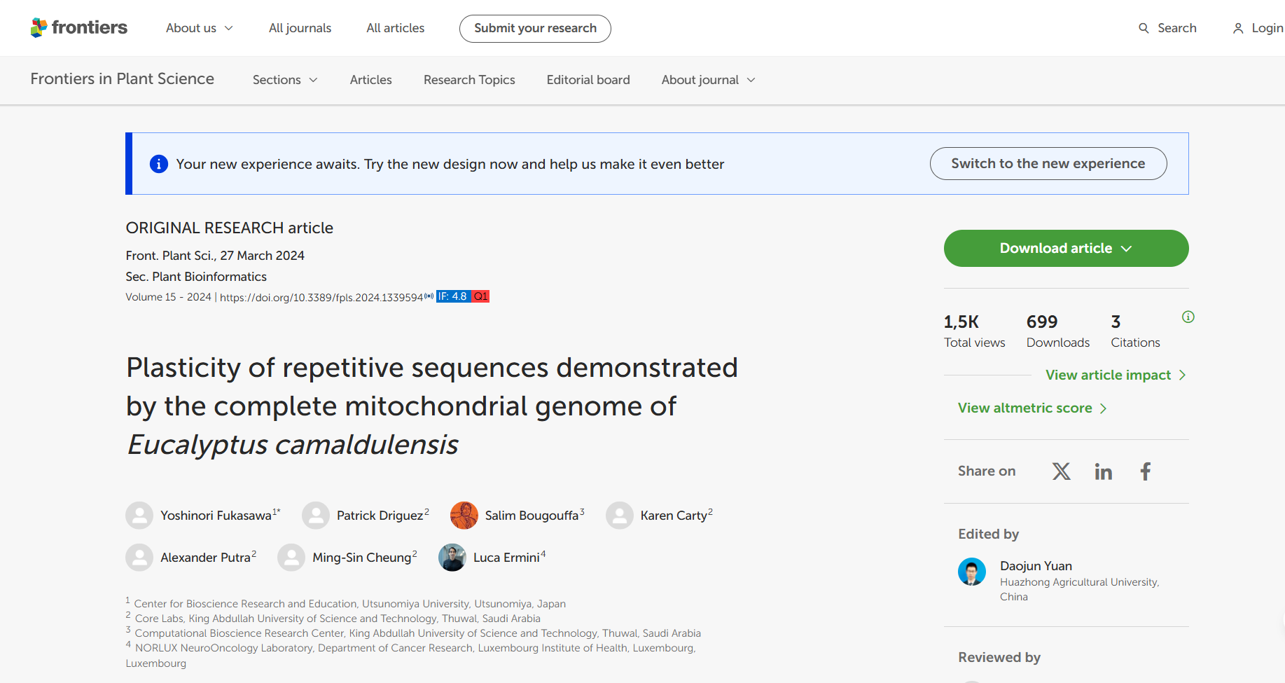 Eucalyptus research achievements display