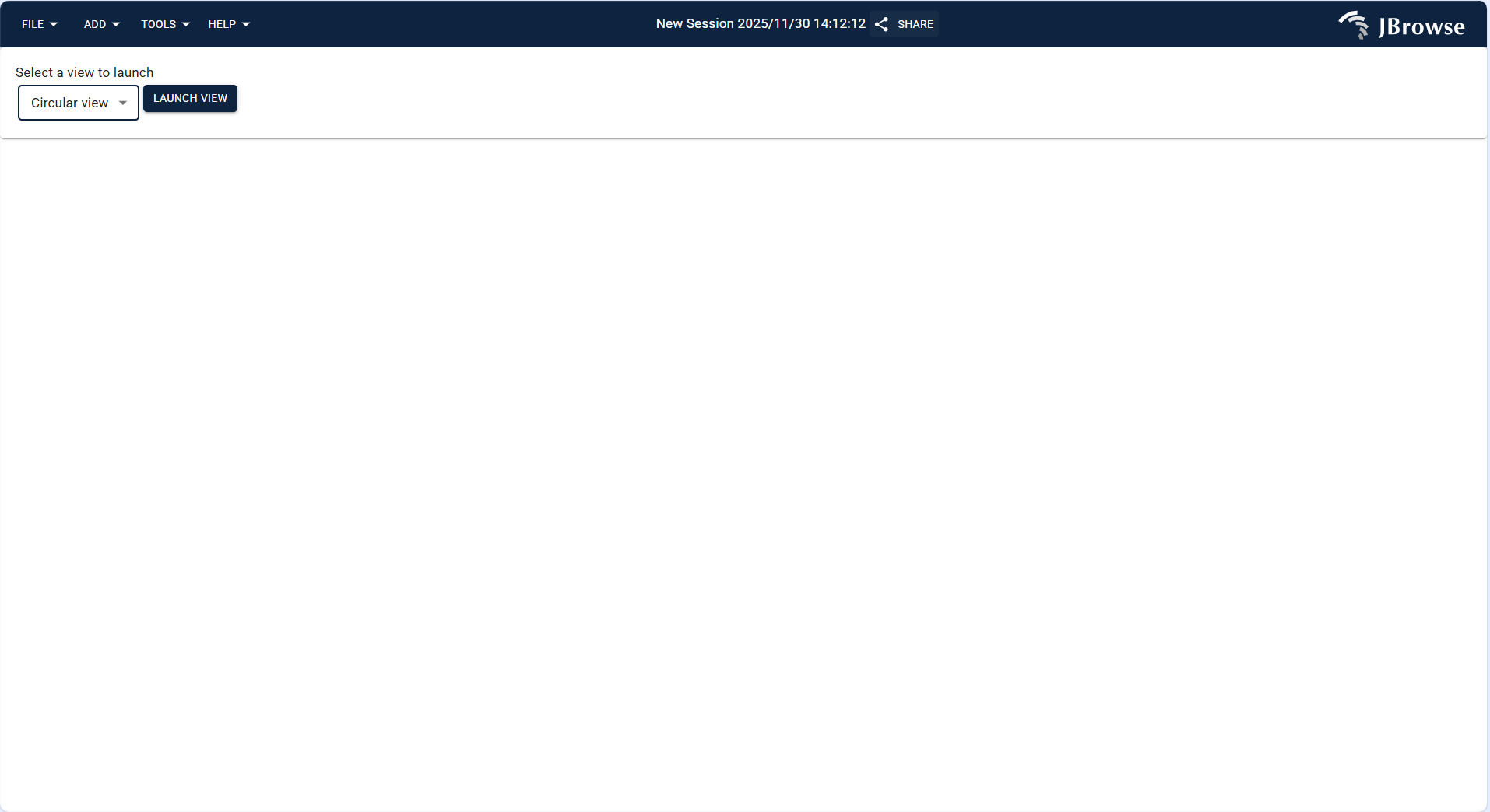 Screenshot of Circular View with overlaid Reference sequence, Feature, and GC Content tracks