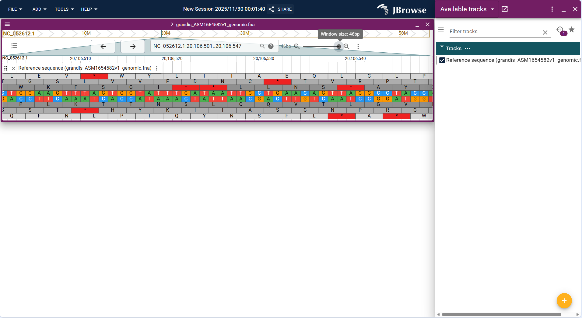 Screenshot of igv linear result1