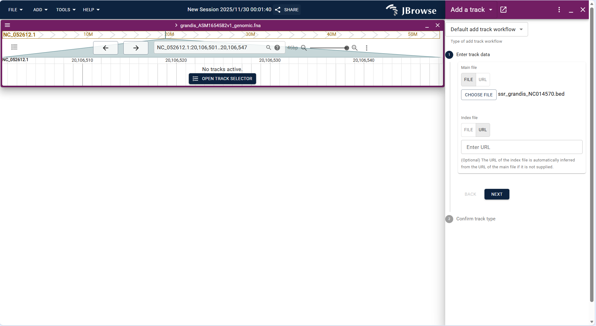 Screenshot of Linear Genome View with multiple overlaid tracks
