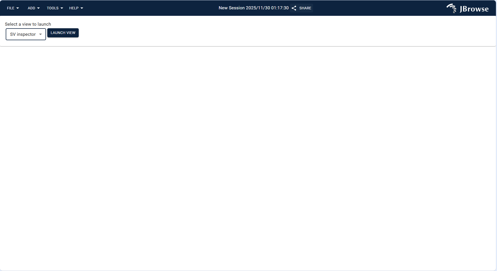 Screenshot of SV Inspector displaying structural variation breakpoint details